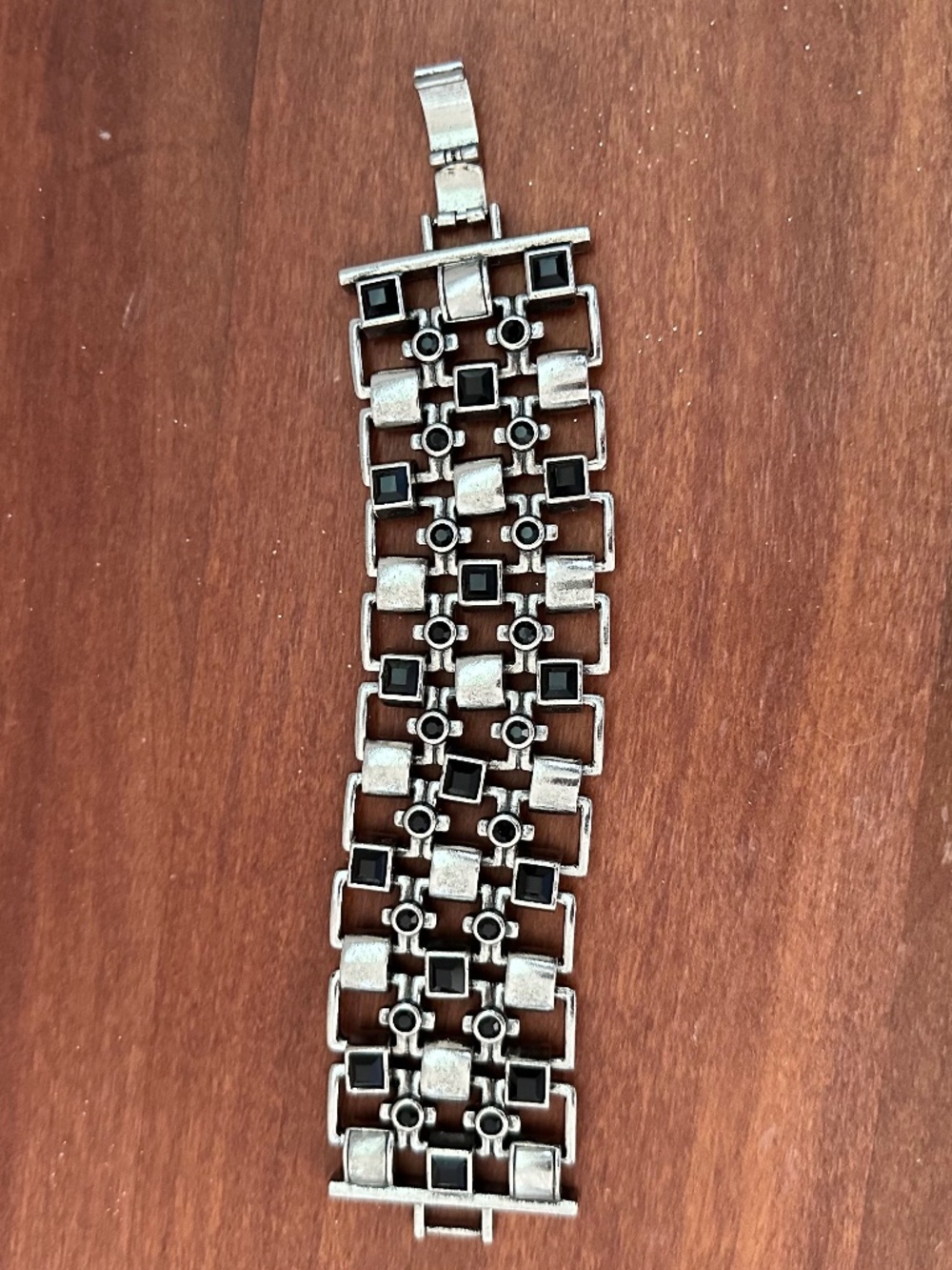 Lia Sophia Bracelet - silver and black statement piece